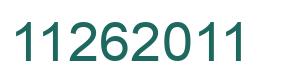 Number 11262011 green image