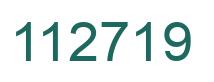 Number 112719 green image