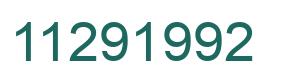 Number 11291992 green image