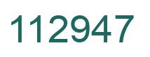 Number 112947 green image