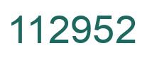 Number 112952 green image