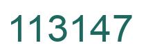 Number 113147 green image