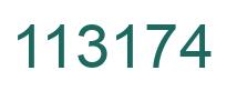 Number 113174 green image