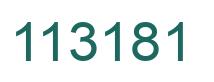Number 113181 green image