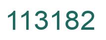 Number 113182 green image