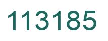 Number 113185 green image
