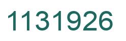 Number 1131926 green image