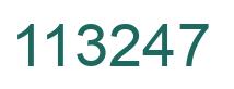 Number 113247 green image