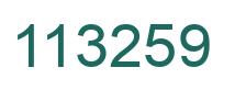 Number 113259 green image