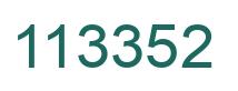 Number 113352 green image