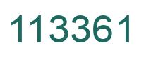 Number 113361 green image