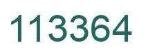 Number 113364 green image