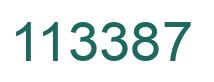 Number 113387 green image