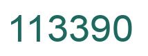 Number 113390 green image