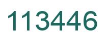Number 113446 green image