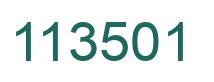 Number 113501 green image