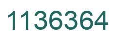 Number 1136364 green image