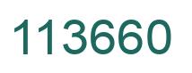 Number 113660 green image