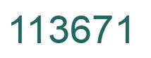 Number 113671 green image