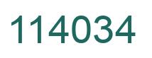 Number 114034 green image