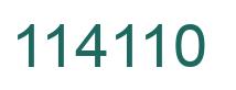 Number 114110 green image