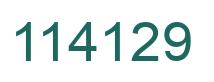 Number 114129 green image