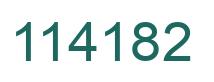 Number 114182 green image