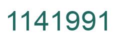 Number 1141991 green image