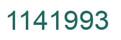 Number 1141993 green image