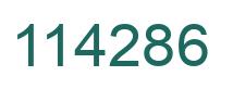 Number 114286 green image