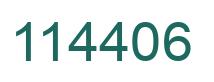 Number 114406 green image