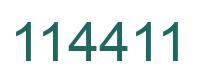 Number 114411 green image