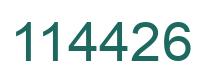 Number 114426 green image
