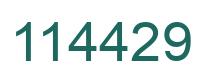Number 114429 green image