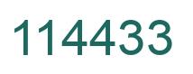 Number 114433 green image