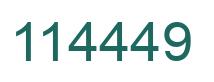 Number 114449 green image