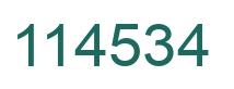 Number 114534 green image