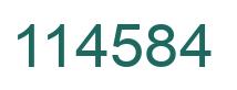 Number 114584 green image