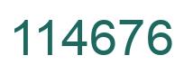 Number 114676 green image