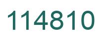 Number 114810 green image