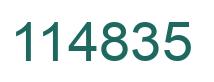 Number 114835 green image