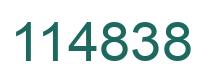 Number 114838 green image