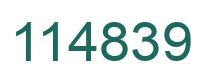 Number 114839 green image