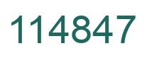 Number 114847 green image