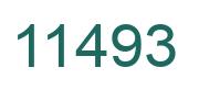 Number 11493 green image