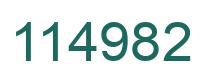 Number 114982 green image