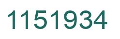 Number 1151934 green image