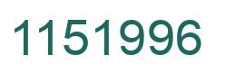 Number 1151996 green image