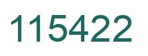Number 115422 green image