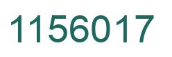 Number 1156017 green image